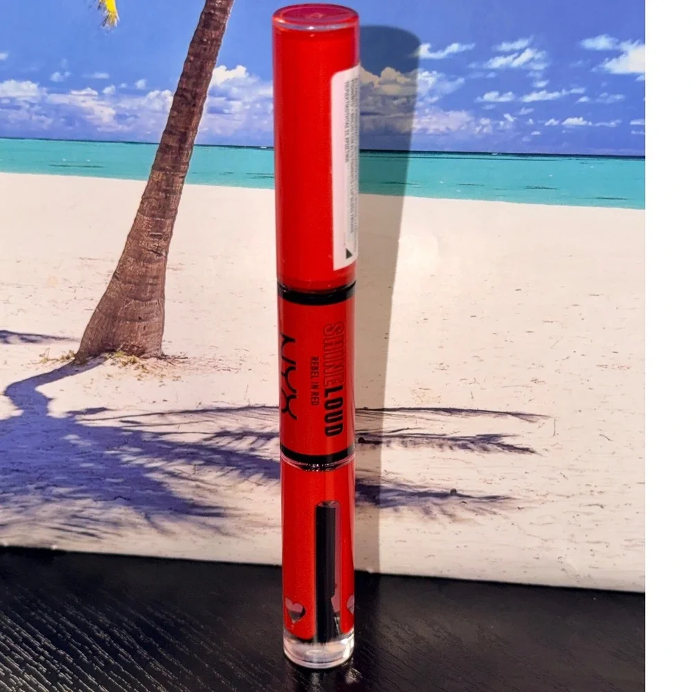 NYX Shine Loud High Shine Lip Color Rebel In Red Liquid Lipstick Gloss NEW